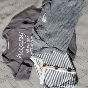 3pcs. Rabbit + Bear Infant Boy's Onesies Bodysuits Size 3-6 Months